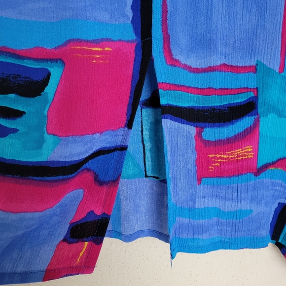 CM Shapes Retro plus size Blouse with shoulder pads size size 2x/3x - Picture 2 of 14